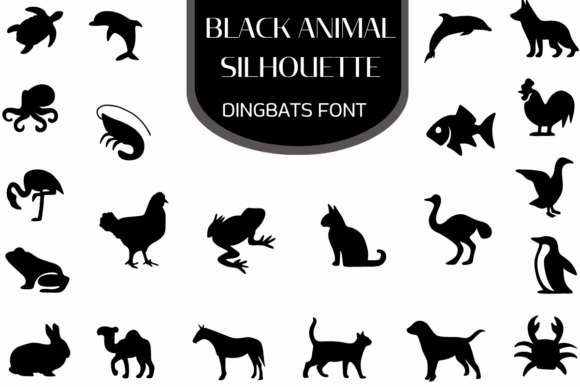 Black Animal Silhouette: A Dingbats Font That Elevates Small Business Branding