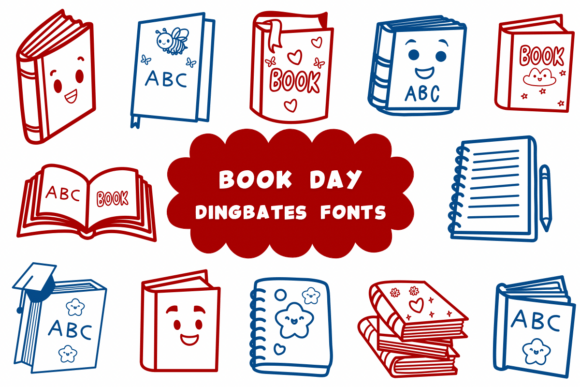 Book Day: A Whimsical Dingbats Font for Literary and Academic Branding
