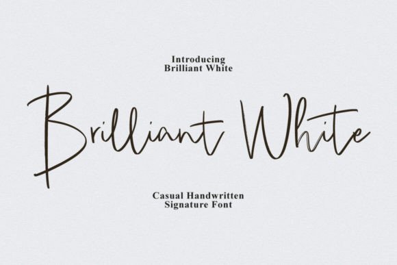 Brilliant White Font: Elegant Script Typography for Web Design and Branding