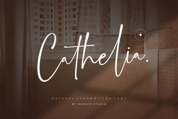 Cathelia Font: A Feminine Handwritten Typeface for Crafters and Sellers