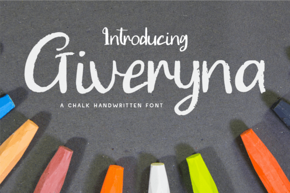 Giveryna: A Playful Chalk Handwritten Font for Crafters and Makers
