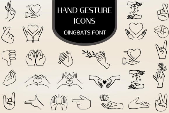 Hand Gesture Icons: A Unique Dingbats Font for Expressive Editorial Design