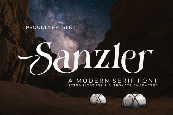 How Sanzler Elevates Campaign Visuals with Premium Serif Typography