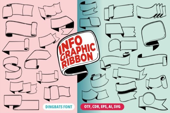 Infographic Ribbon: A Dingbats Font for Modern Editorial Design