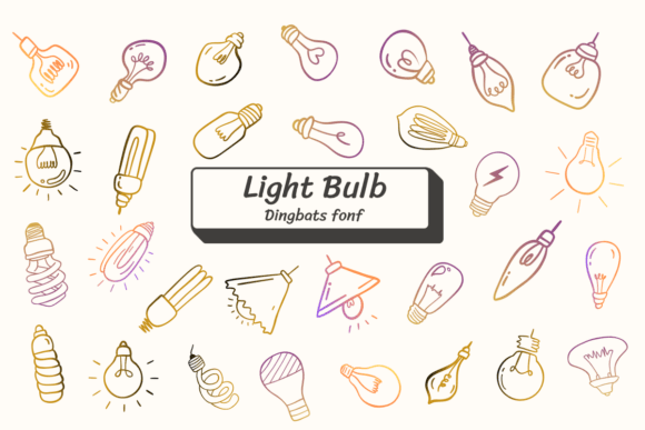 Light Bulb: A Creative Dingbats Font for Versatile Branding