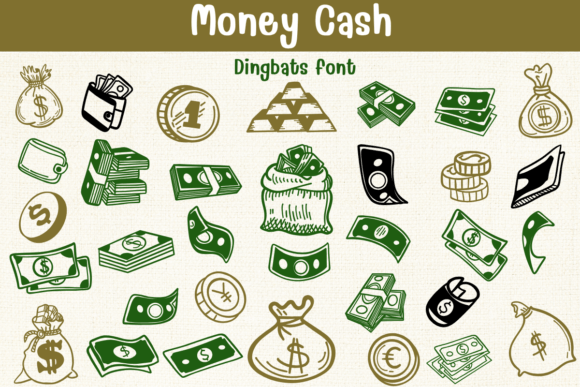 Money Cash: A Designer’s Go-To Dingbats Font for Money-Themed Branding