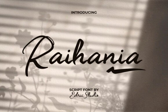 Raihania Font: A Handwritten Script for Elegant Editorial Design