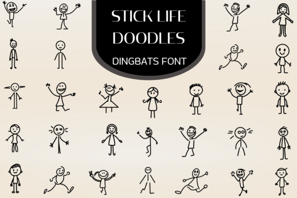 Stick Life Doodles Font: Minimalist Branding for Small Businesses