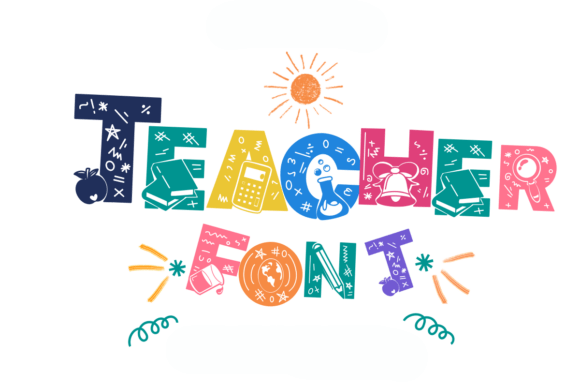 Teacher Font: A Decorative Typeface for Educational Editorial Design
