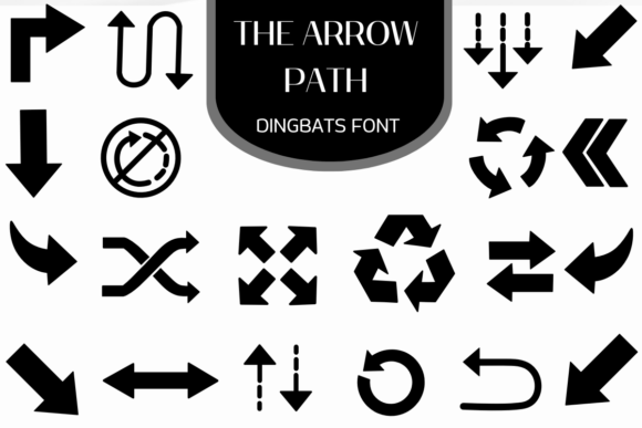 The Arrow Path: A Bold Dingbats Font for Modern Design